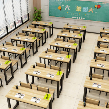 厂家直销课桌椅培训桌单双人中小学生辅导书桌长条课桌学习电脑桌