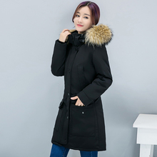 序秋冬季羽绒棉服女中长款韩版棉袄学生大码加厚显瘦女装修身棉衣图片