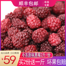 包邮 新鲜黑莓树莓速冻黑莓水果冷冻黑树莓露莓胜树莓1kg顺丰 欢森