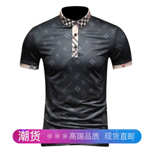 潮牌 翻领修身 T恤男polo衫 欧洲站酷奇小蜜蜂美杜莎巴宝莉纯色短袖
