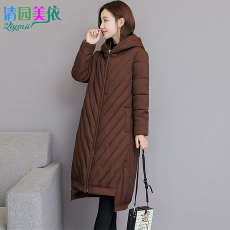 韩版冬天羽绒棉服外套加厚宽松中长款棉衣女装长过膝棉袄2018新款商品大图