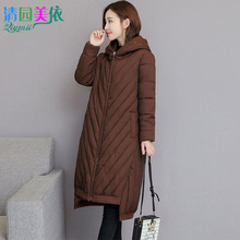 韩版冬天羽绒棉服外套加厚宽松中长款棉衣女装长过膝棉袄2018新款图片