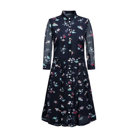 EMPORIO ARMANI/阿玛尼2018春夏新款女装长袖连衣裙3Z2A62-2NDUZ商品大图