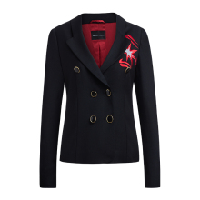 EMPORIO ARMANI/阿玛尼女装秋冬修身双排扣绣花外套1NG38T-12001图片