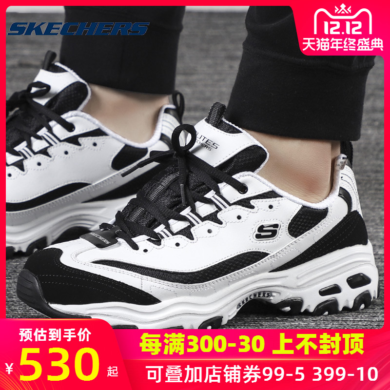 Skechers Men's Shoes 2019 Winter New Sports Shoes Panda Shoes Casual Running Shoes 52675-WBK