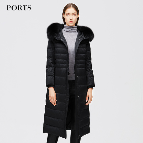 Ports/宝姿秋冬新款女装保暖连帽羽绒服外套ALV9U005DZP036商品大图