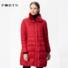 Ports/宝姿秋冬新品女装直身廓形中长款羽绒服外套YLW9U165DWP033图片