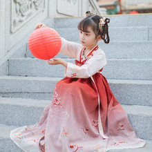 春夜宴齐胸襦裙连衣裙中国风金鱼刺绣春夏 初立原创儿童汉服女童装