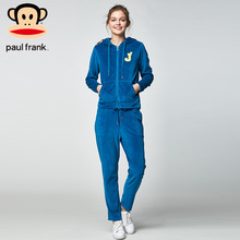 连帽运动套装 女外套天鹅绒运动套装 Frank大嘴猴秋季正品 Paul