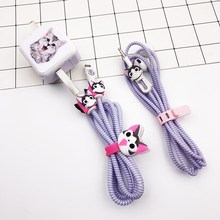 耳机缠绕绳z5x卡通扣y3充电器贴纸vivoy7s防断数据线?;ぬ譻1防脏