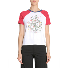 Valentino/华伦天奴 女士新款时尚拼色T恤圆领短袖上衣图片