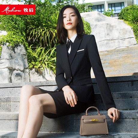 职业女装西装套装韩版修身女式外套长袖时尚休闲正装秋季新款工装商品大图