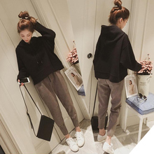 2018新款套装胖妹妹春秋装微胖大码女装胖MM洋气减龄藏肉套装图片