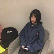 2018秋季新款学院风女装百搭宽松显瘦bf风连帽冲锋衣棒球外套学生图片