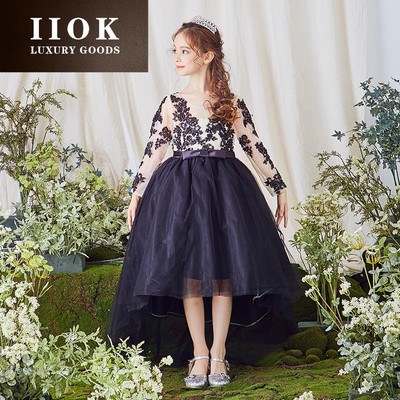 IIOK2018秋冬新款女童礼服公主裙拖尾拖地蓬蓬裙儿童演出服WL927