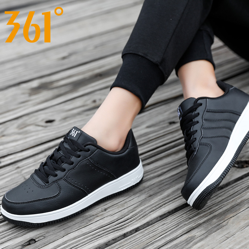 361 degree board shoes Women's shoes Autumn season leather upper low top thick sole 361 student casual shoes Air Force One sneakers