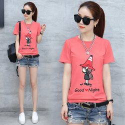 2018新款夏装宽松初中高中学生短袖T恤女生上衣夏天衣服丅恤女装