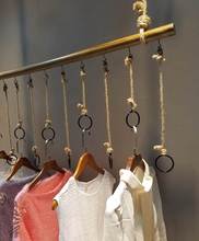 吊架单杆小型收纳店铺 个性 店吊顶悬挂衣架吊绳新款 复古卖衣服服装