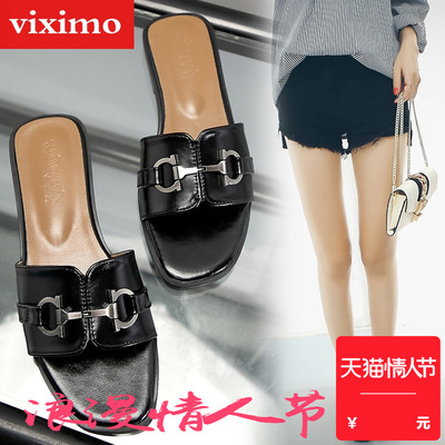 viximo女士凉拖鞋女夏时尚凉鞋鞋拖外穿韩版平跟室外一字拖平