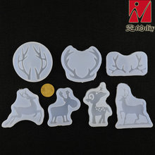 霓的diy 小鹿 鹿角 硅胶模具 水晶滴胶模具 uv树脂胶模具