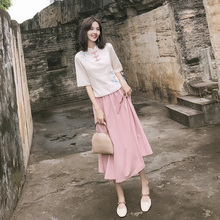汉服古风日常装改良旗袍夏装民国风中国风女装秋唐装少女连衣裙子图片