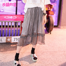妖精的口袋旗舰店sukol裙夏装2018新款仙气长裙chic百褶半身裙女图片