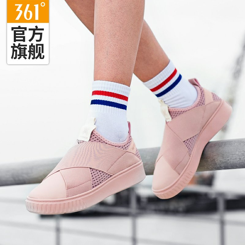 361 women's shoes, sports shoes, 2019 spring fashion mesh, 361 degree sports and lifestyle board shoes