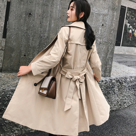 风衣女中长款韩版秋季2018新款外套秋天修身显瘦春秋宽松经典女装商品大图