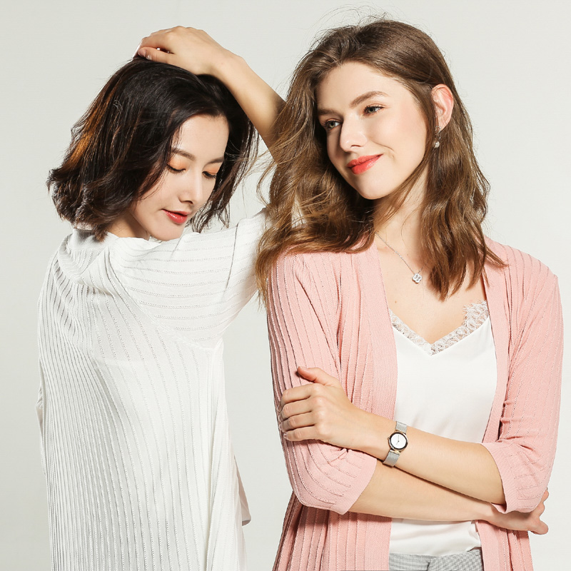 2018早春大码针织衫开衫女外套外搭中长款宽