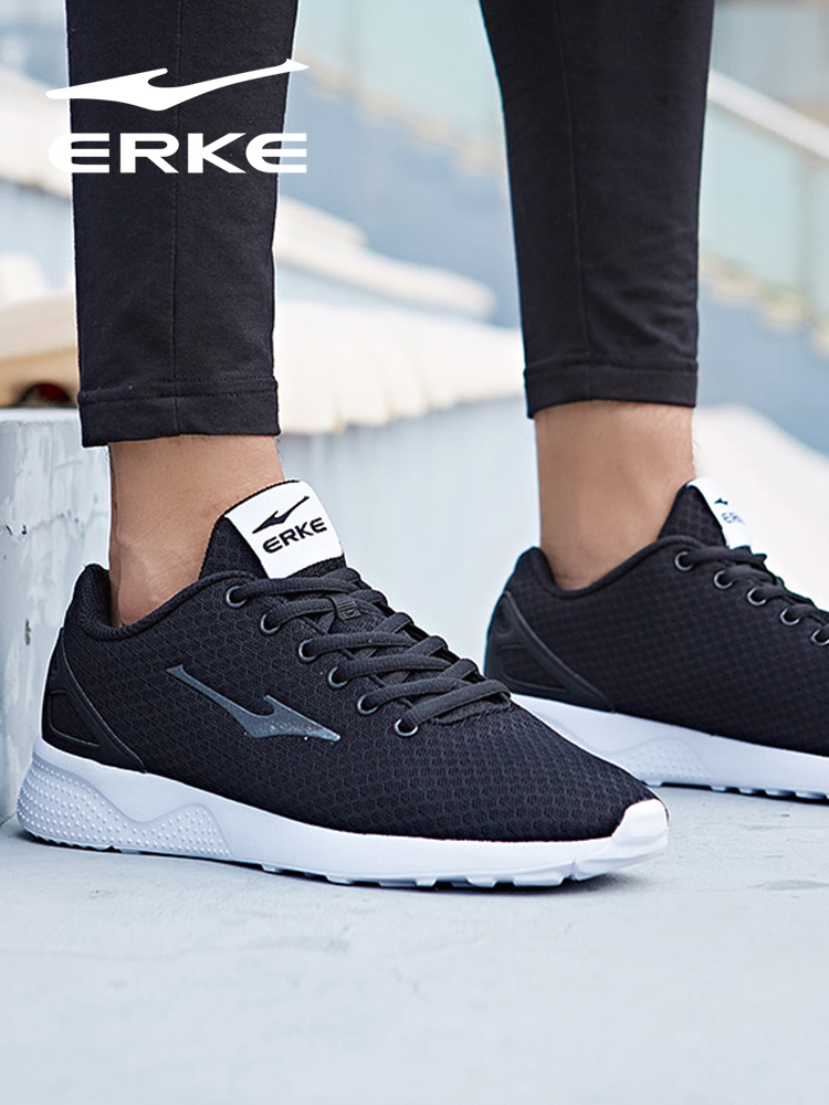 ERKE Sports Shoes Men's Shoes 2019 Summer New Running Shoes Mesh Breathable Casual Shoes Running Shoes