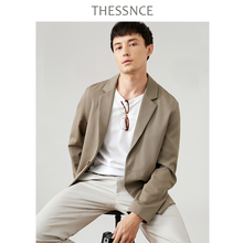 外套柏俅钅凶柏韩版 THESSNCE帅气精致灰色通勤宽松休闲西装 潮流春秋