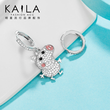 Kaila小猪佩奇耳环女 日韩潮社会人百搭个性 耳饰少女心耳坠