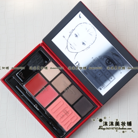 现货dior迪奥2018新品限量彩妆套装腮红眼影高光唇彩超美 小轩窗