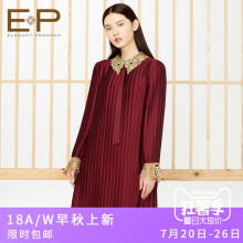 YAYING雅莹 2018秋季新款女装优雅宫廷风设计复古翻领连衣裙4260A图片