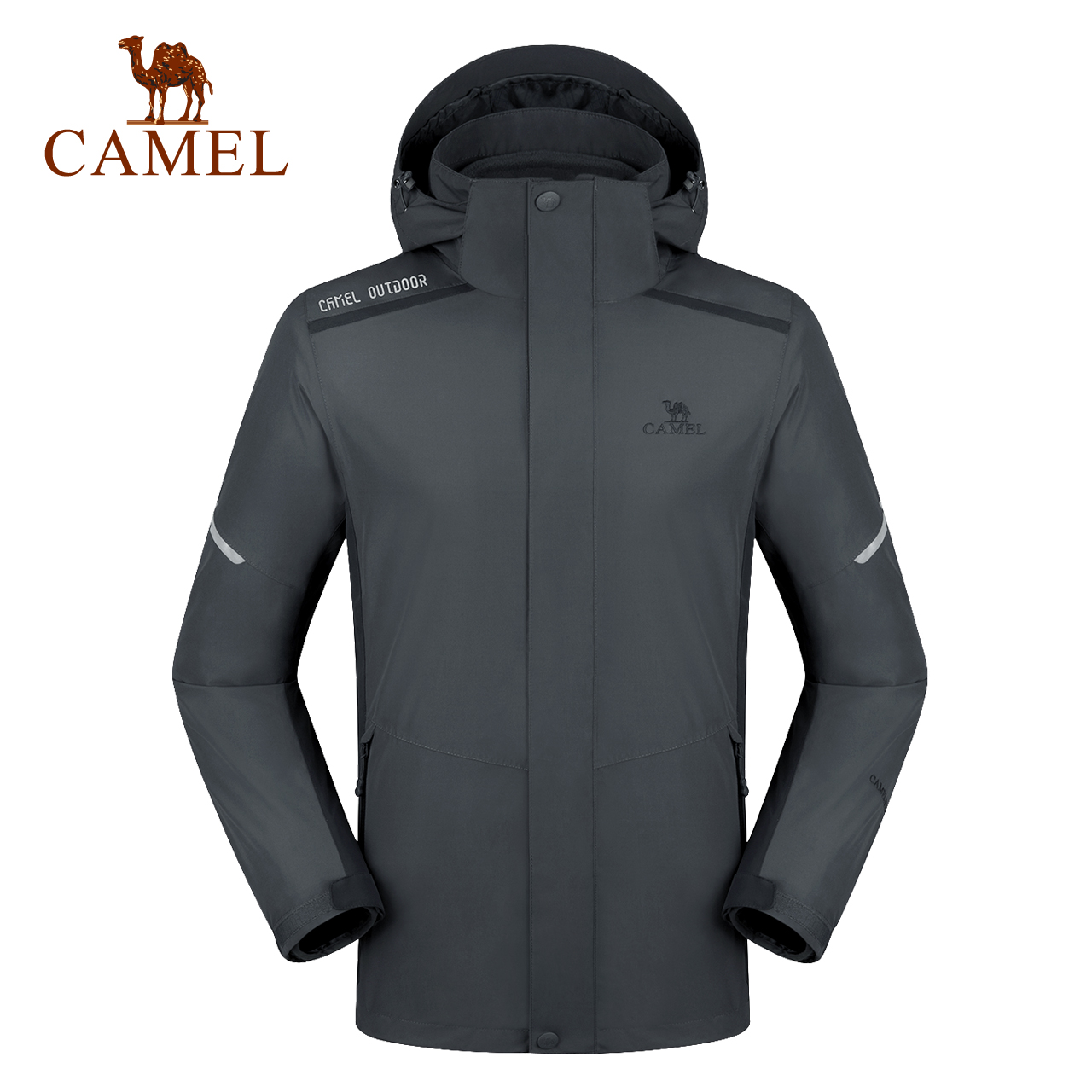 [2018 New Product] Camel Outdoor Men's Charge Coat Warm Mountaineering Suit Three in One Fashion Brand Men's Charge Coat