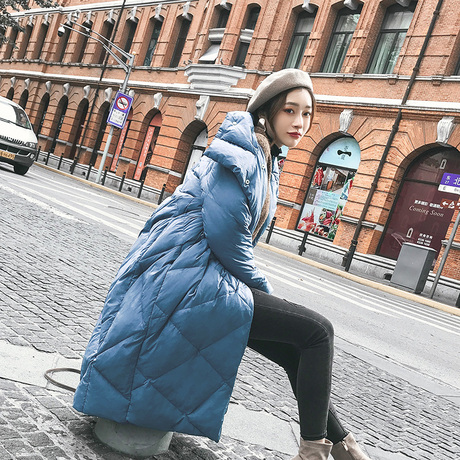 东大门羽绒服女2018新款冬季女装韩版中长款白鸭绒时尚保暖外套潮商品大图