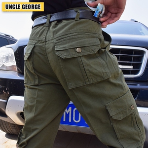 亏本福利男士工装裤纯棉厚款多口袋休闲裤男大码宽松直筒工作裤