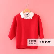 拉夏贝尔国内正品代购Puella18年秋款20012357-299假领子针织衫图片