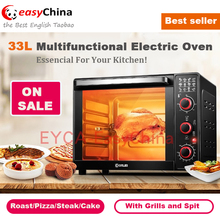 33L Electric Oven Multi-function Auto Baking Oven Roast Spit
