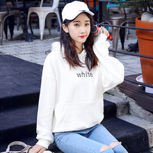 卫衣2018新款女长袖韩版宽松学生套头连帽外套女ulzzang秋冬女装图片