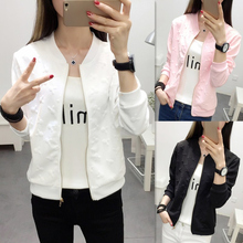 春秋款2018韩版女装短款棒球服女百搭薄款休闲开衫夹克女士短外套图片