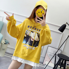 早秋卫衣女装2018新款潮薄款韩版宽松百搭秋天上衣假两件长袖ins图片
