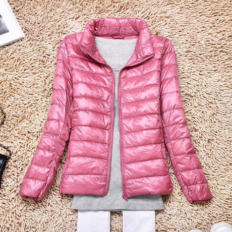 2018秋冬新款女装立领羽绒服女薄款轻便大码修身时尚薄款运动外套商品大图