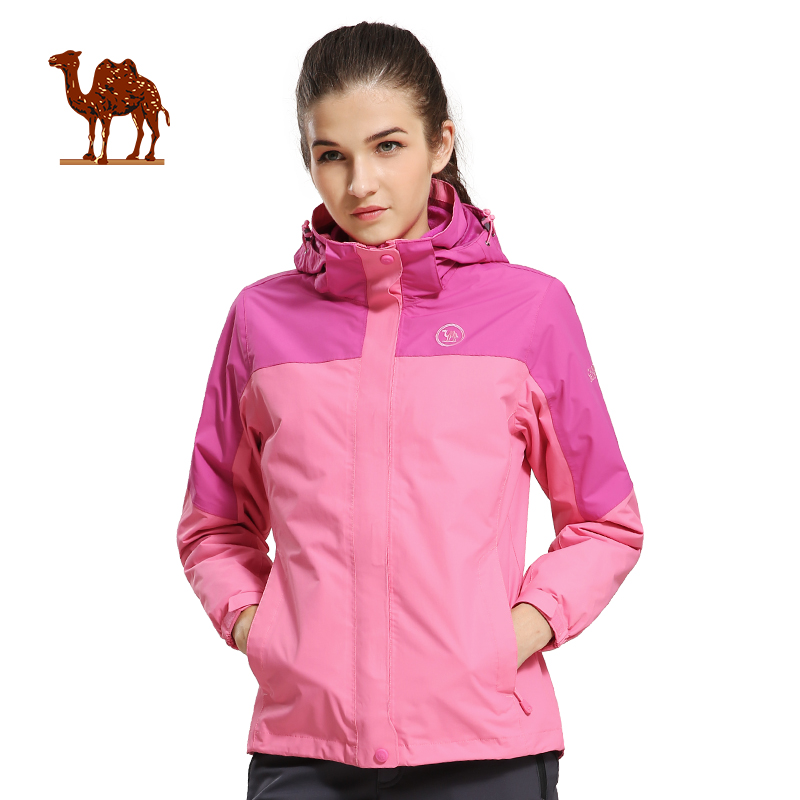 Camel Brand Winter Outdoor Windproof and Waterproof Mountaineering Suit Women's 3-in-1 Charge Coat