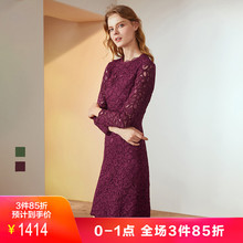 JUZUI/玖姿奥特莱斯店2018冬装新款中长连衣裙女收腰显瘦图片