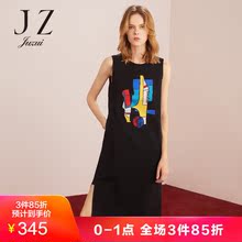 JUZUI/玖姿奥莱2018春装新款长款棉质无袖连衣裙女图片