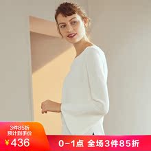 玖姿奥莱店2018秋装新款喇叭袖套头针织衫女长袖图片