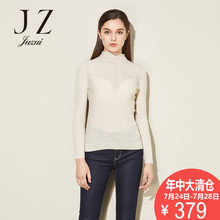 JUZUI/玖姿奥莱店纯色上衣2018秋季新款羊毛毛衫女图片