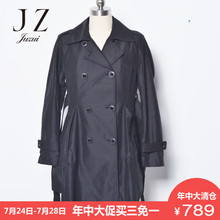JUZUI/玖姿奥莱旗舰店外套女秋季新款中长系带修身韩版风衣女图片