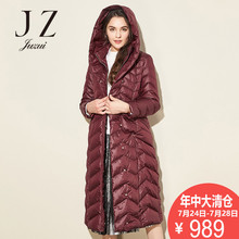 JUZUI/玖姿韩版潮外套女羽绒服外套女中长款2018冬新款图片